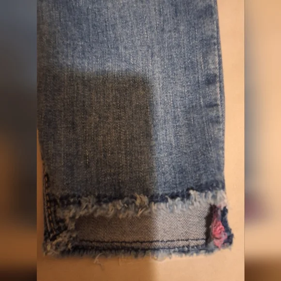 Cute gap denim Stretch high rise ankle jegging frayed bottoms - Picture 2 of 4